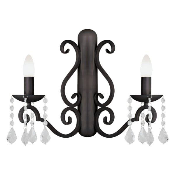 Kinkiet czarny glamour DIADEMA 7184 - Argon