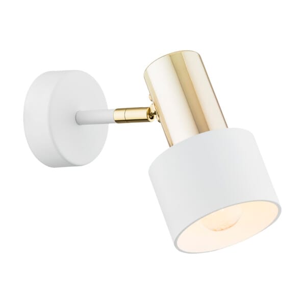 Kinkiet loft DORIA 4264 ścienna biała złoty - Argon