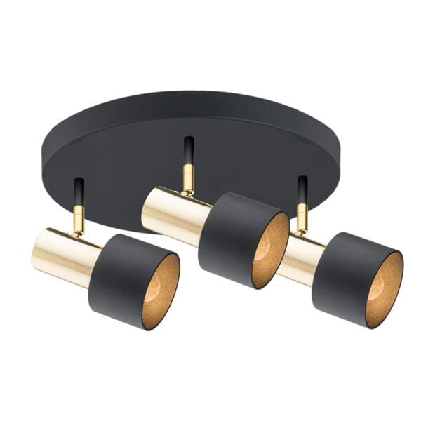 Lampa sufitowa potrójna DORIA 6006 czarna - Argon