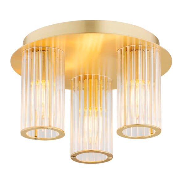 Lampa sufitowa plafon HAMPTON 6304 szkło z mosiądzem - Argon