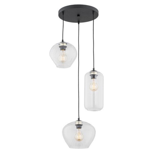 Lampa wisząca stylowa KALIMERA 1431 potrójna szklana – Argon