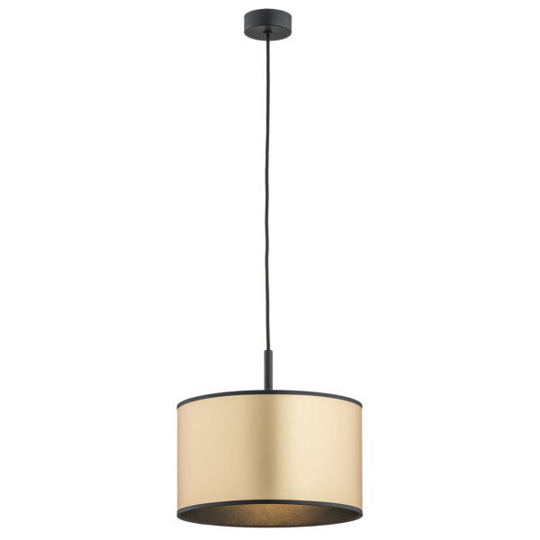 Lampa wisząca hotelowa KARIN 4291 czarno-złoty abażur - Argon