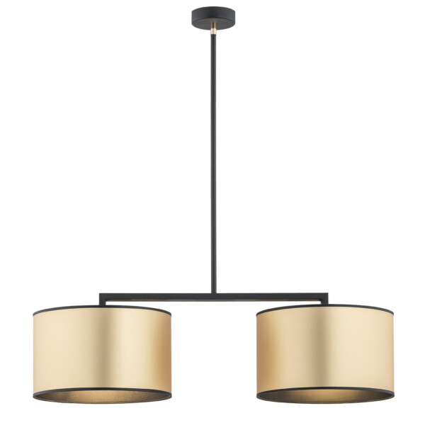Lampa wisząca podwójna KARIN 898 hotelowa czarny złoty - Argon