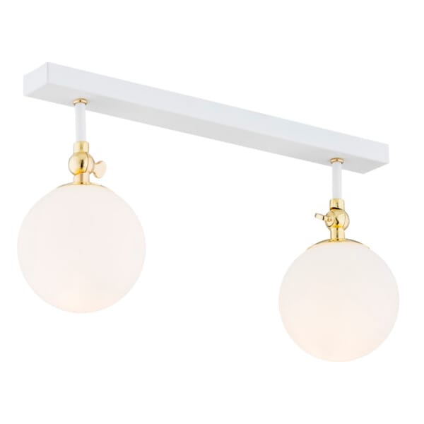 Lampa sufitowa LATINA 845 podwójna biało-złota – Argon
