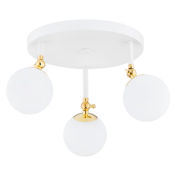Lampa sufitowa retro LATINA 1434 na kole biała – Argon