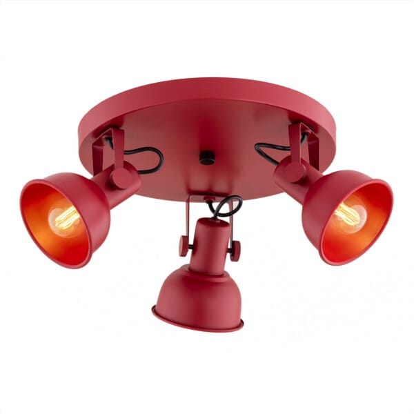 Plafon reflektory na kole LENORA 6264 czerwony - Argon
