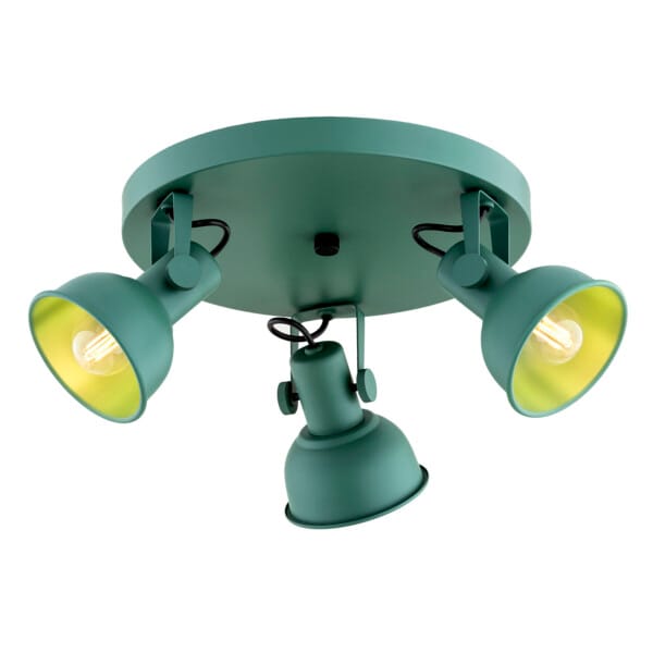 Plafon reflektory na kole LENORA 6265 zielony - Argon