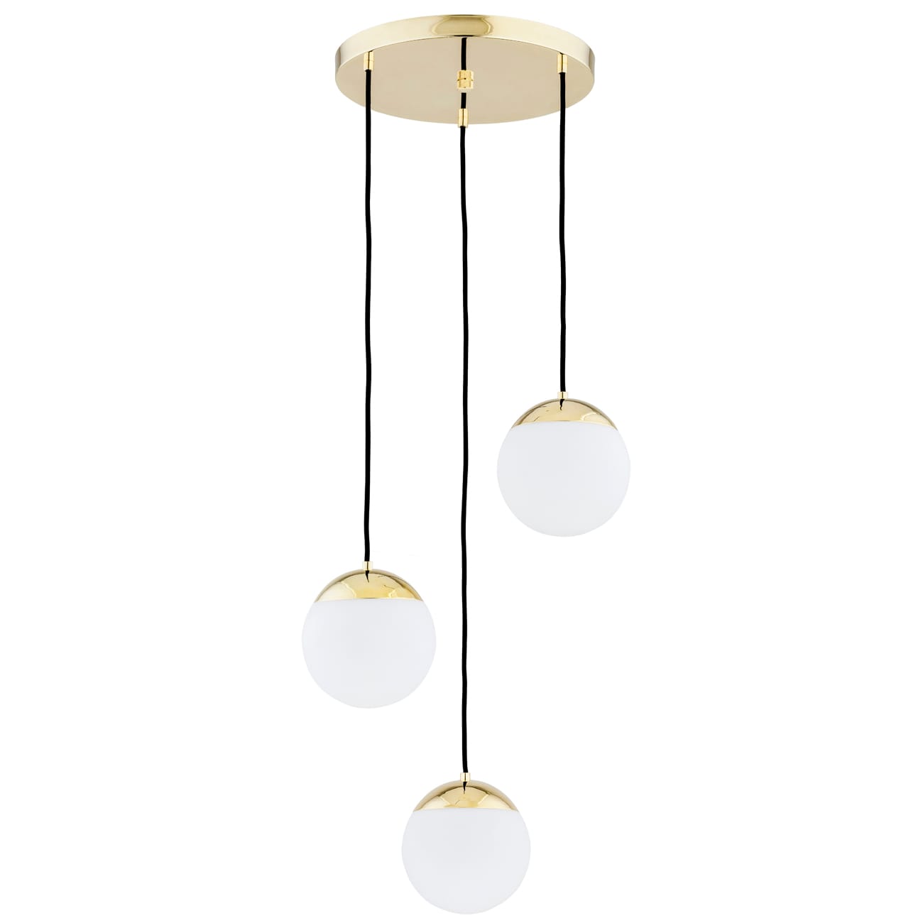 Lampa nad stół stylowa wisząca LIVIA 1416 mirror ball złota na kole – Argon