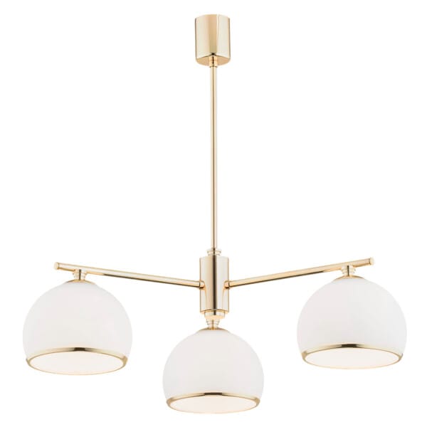 Lampa nad stół stylowa wisząca MARBELLA 1488 glamour szklany złoty - Argon