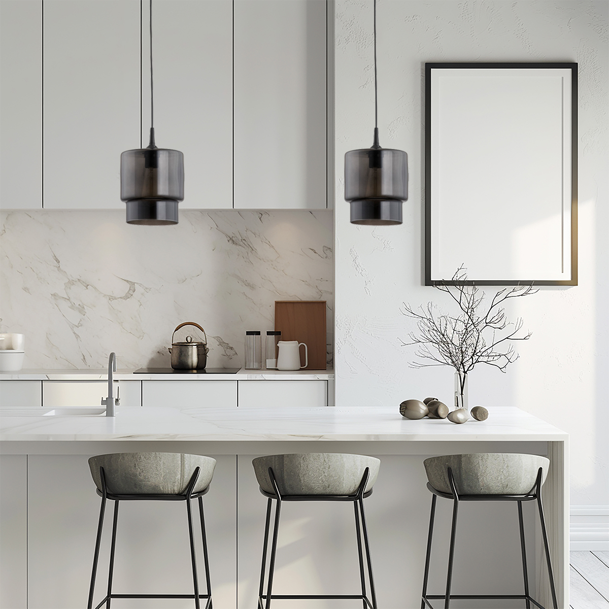 Lampa wisząca nowoczesna NEWA 3270 grafitowa - Argon - obrazek 2