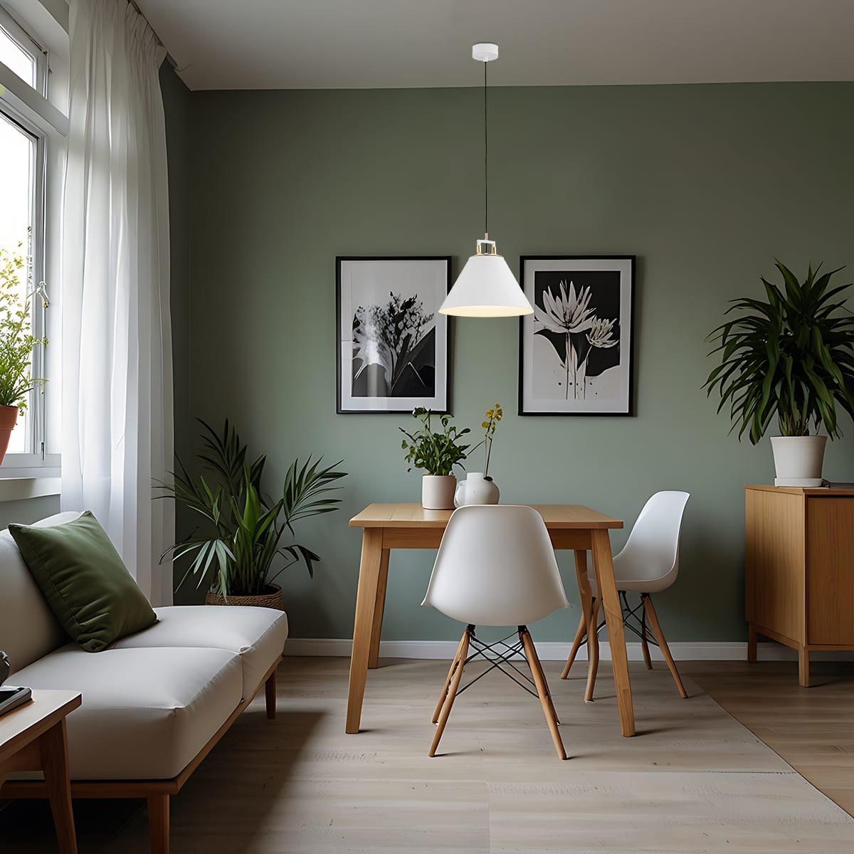 Lampa loft wisząca biała ORTE 4914 - Argon - obrazek 2