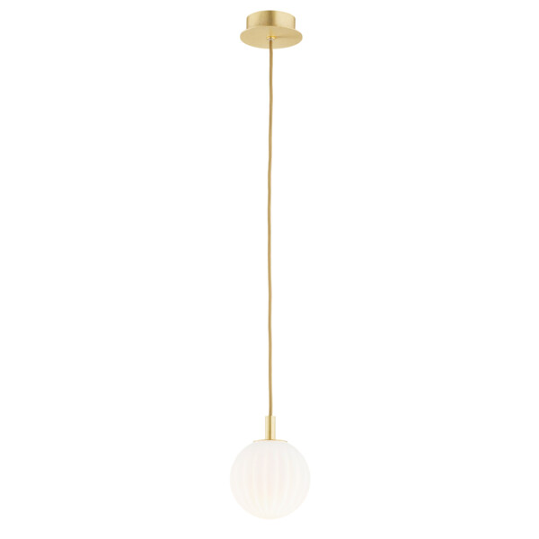 Lampa wisząca szklana kula PALOMA 8506 biel i złoto - Argon