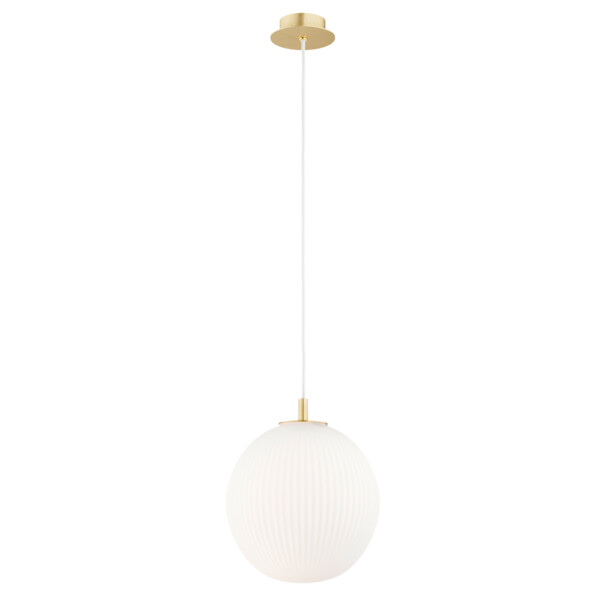 Lampa wisząca szklana kula PALOMA 8507 biel i złoto - Argon