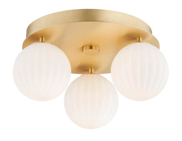 Lampa sufitowa plafon PALOMA 6305 biel i mosiądz - Argon
