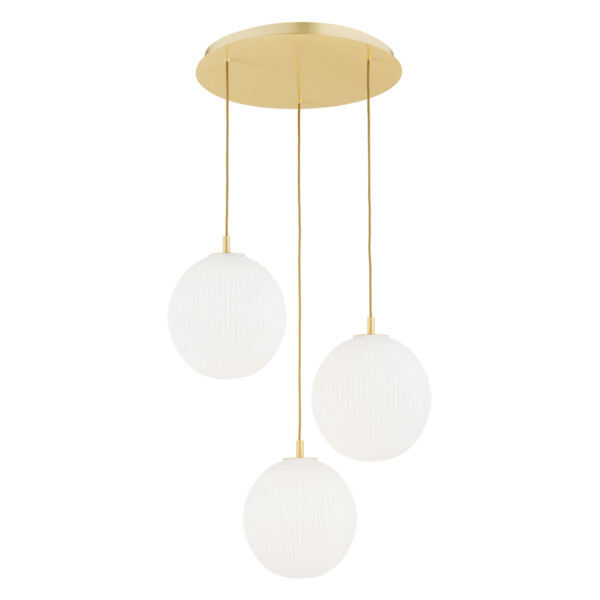 Lampa wisząca kule ryflowane PALOMA 6306 złota - Argon