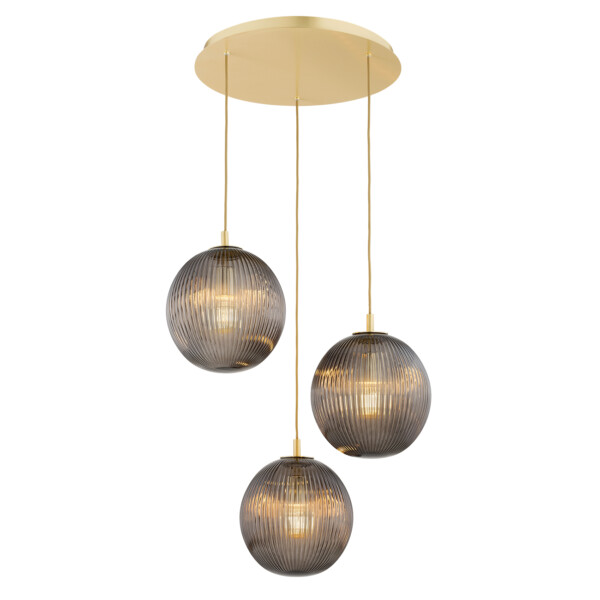 Lampa wisząca kule ryflowane PALOMA 6309 dymiona - Argon