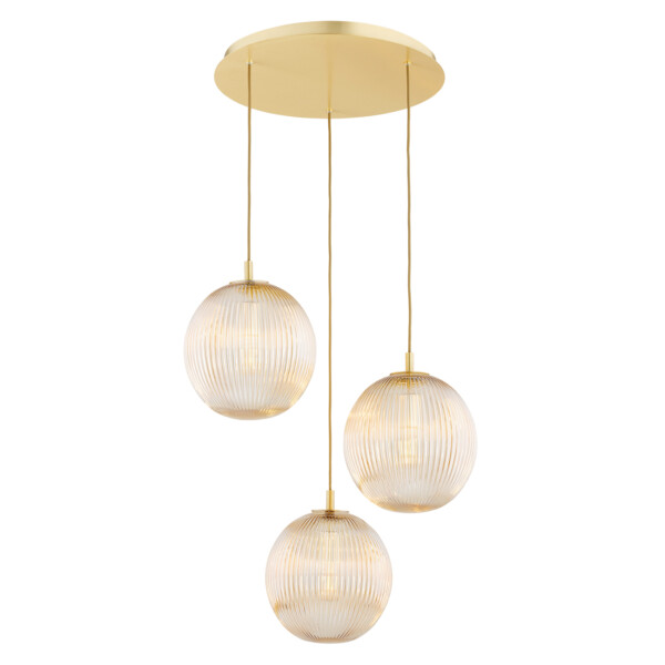 Lampa wisząca kule ryflowane PALOMA 6311 miodowa - Argon