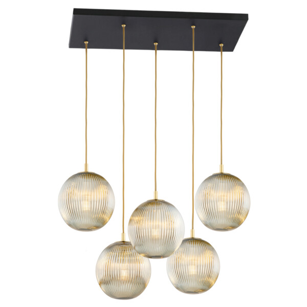 Lampa wisząca szklane kule ryflowane PALOMA 2189 lister - Argon