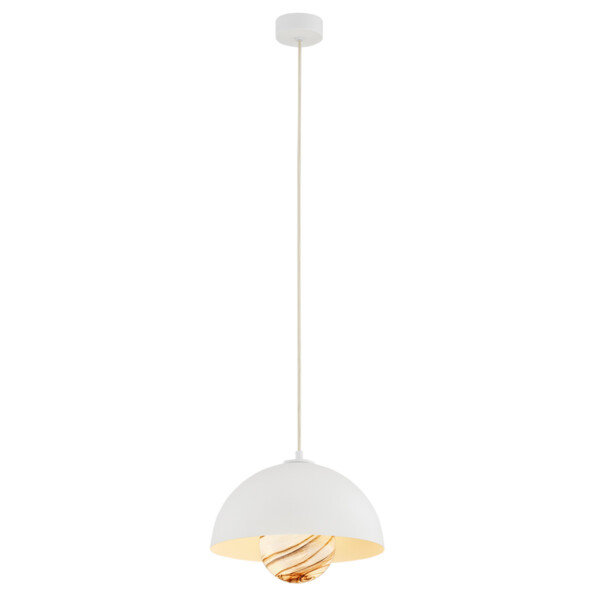Lampa wisząca skandynawska PIAVA 8443 marmur i biel - Argon