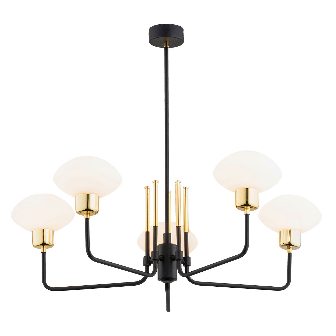 Żyrandol elegancki RAVELLO 2128 czerń opal złoto - Argon