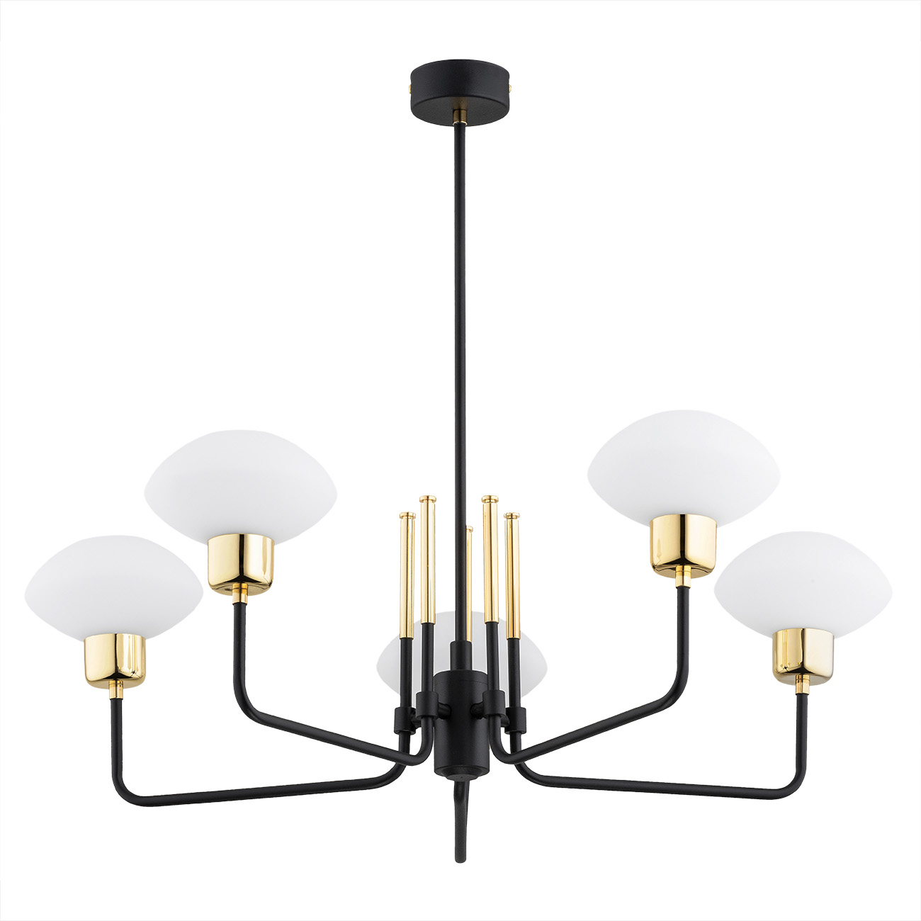 Żyrandol elegancki RAVELLO 2128 czerń opal złoto - Argon - obrazek 2