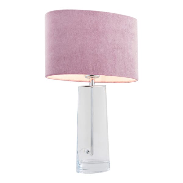 Lampa stołowa szklana PRATO 3841 różowa - Argon