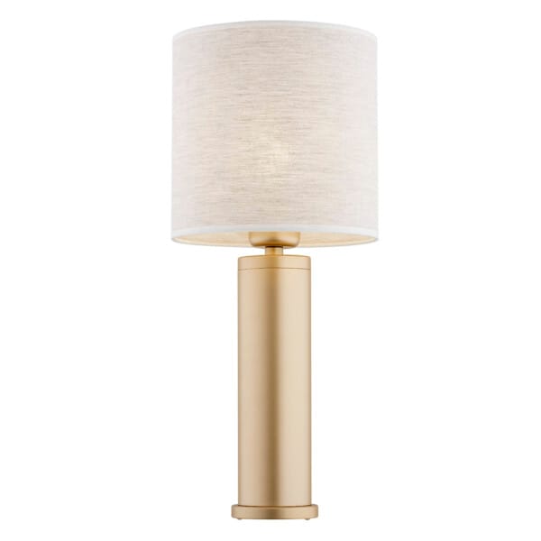 Lampa stołowa z lnianym abażurem RIVA 8315 złota - Argon