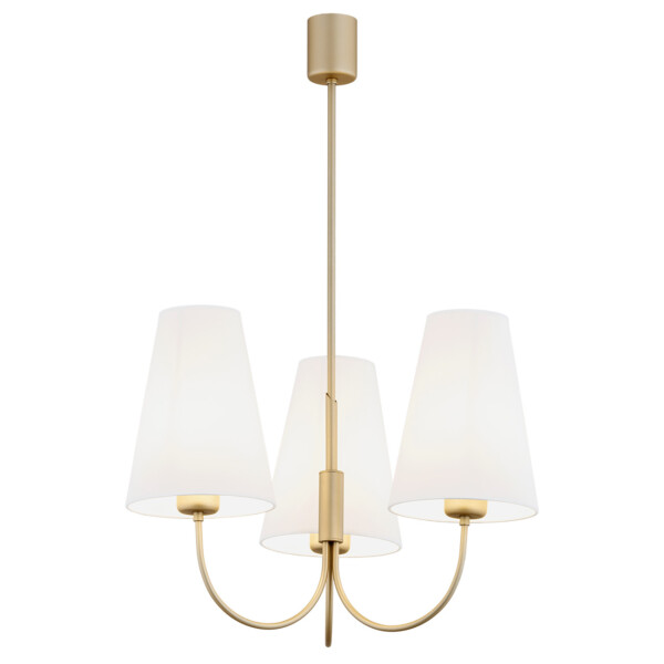 Żyrandol elegancki SAFIANO 6267 biel i złoto - Argon