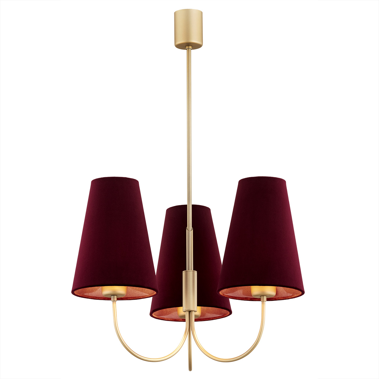 Żyrandol elegancki SAFIANO 6270 bordo i złoto - Argon