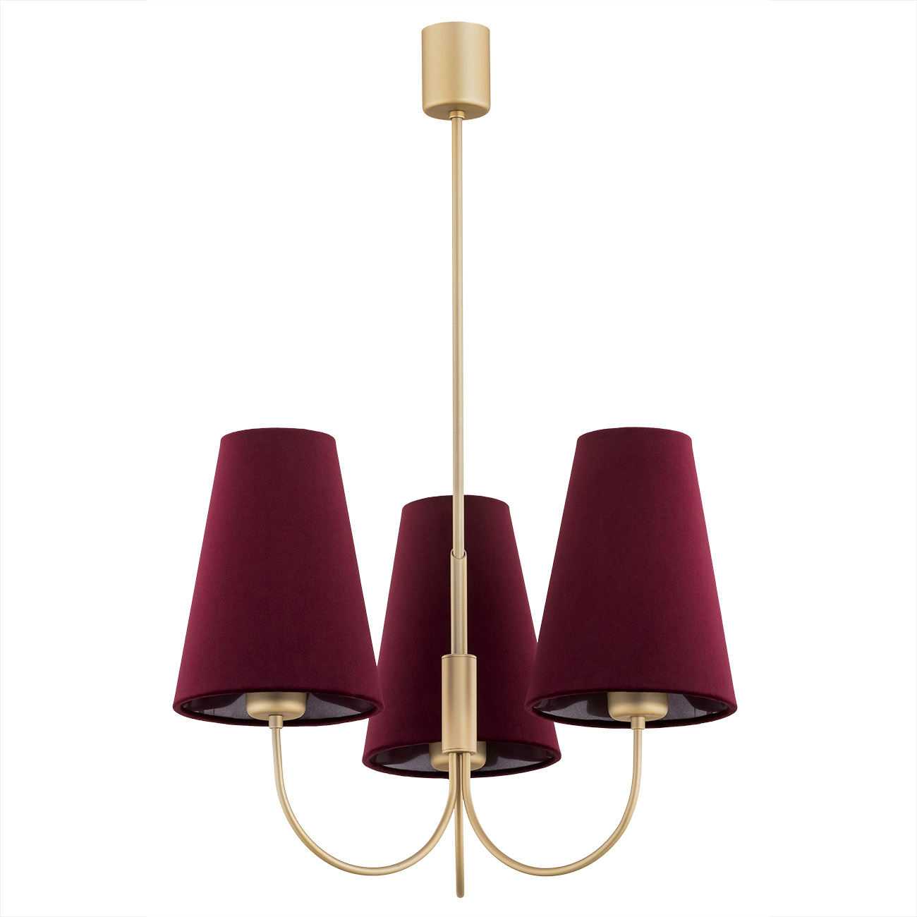 Żyrandol elegancki SAFIANO 6270 bordo i złoto - Argon - obrazek 2