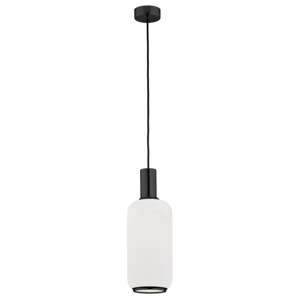 Lampa wisząca szklany klosz SAGUNTO PLUS 8563 biel i czerń - Argon