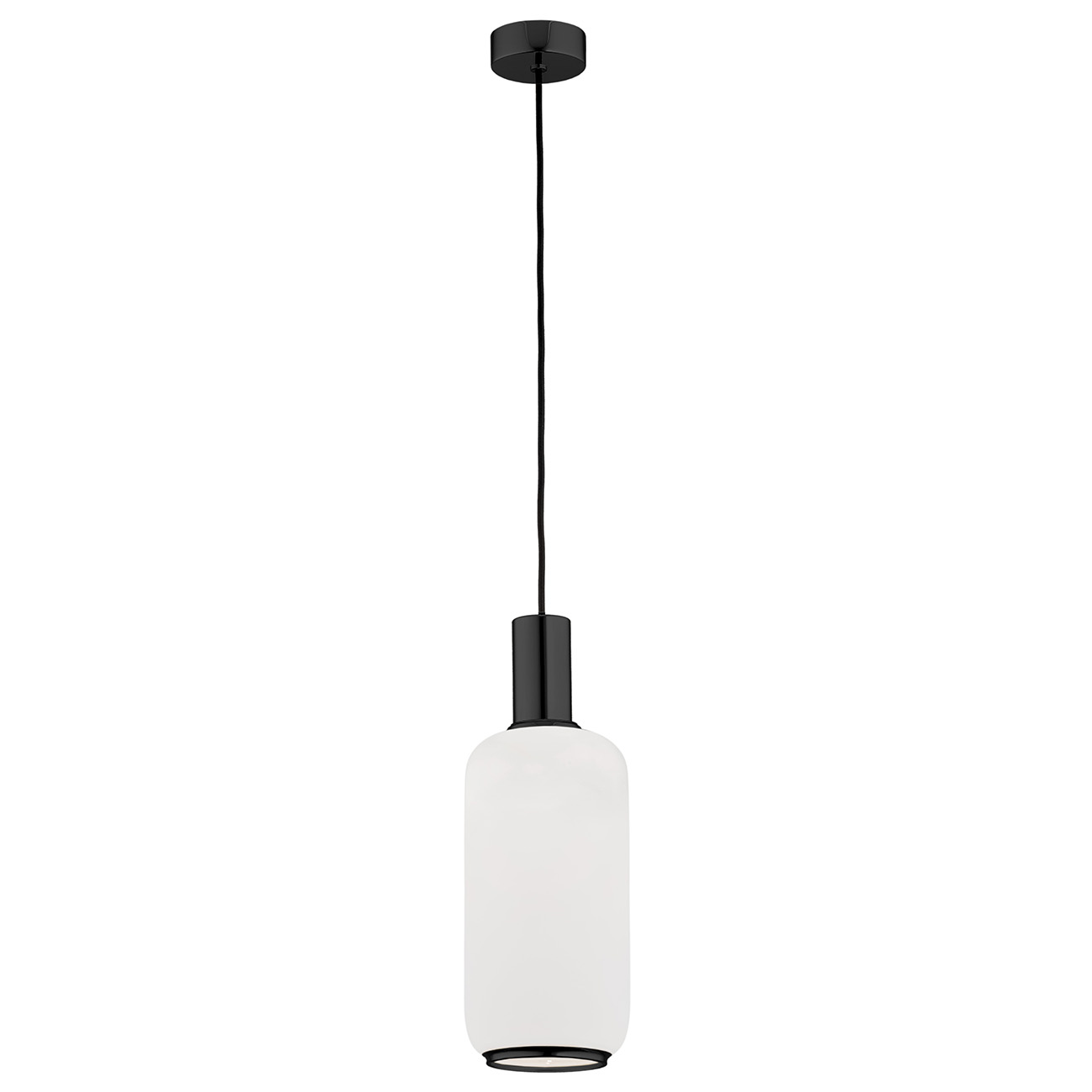 Lampa wisząca szklany klosz SAGUNTO PLUS 8563 biel i czerń - Argon