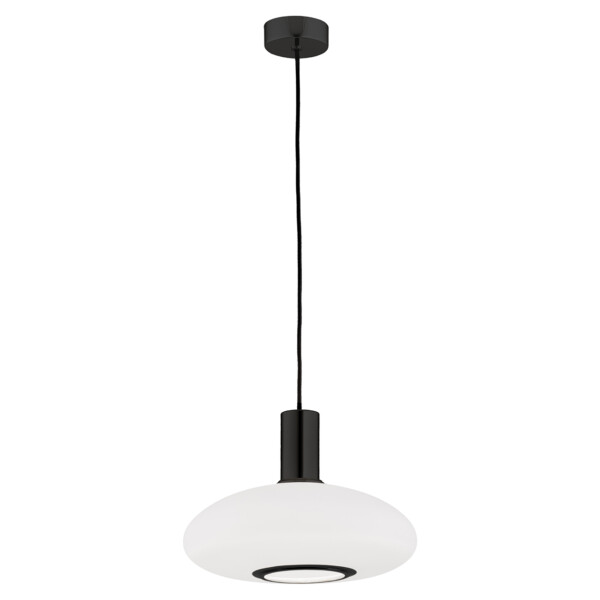 Lampa wisząca szklany klosz SAGUNTO PLUS 8565 biel i czerń - Argon