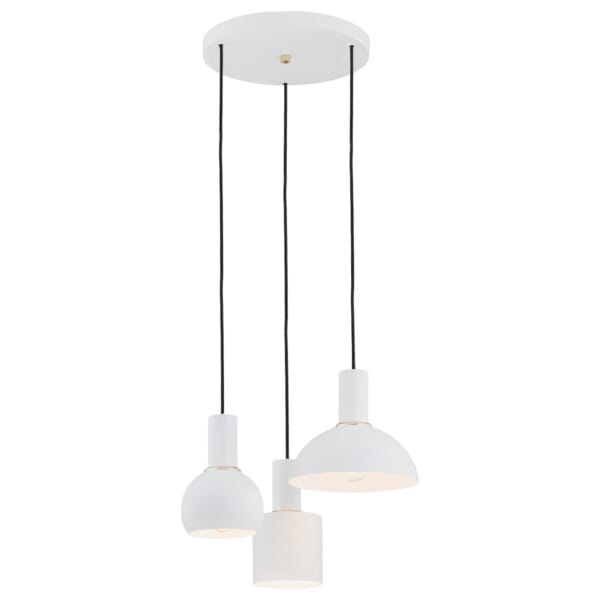 Lampa wisząca designerska SINES 1468 potrójna biała - Argon