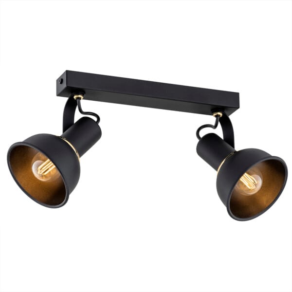 Plafon reflektory na listwie TWIST 7037 czarny - Argon