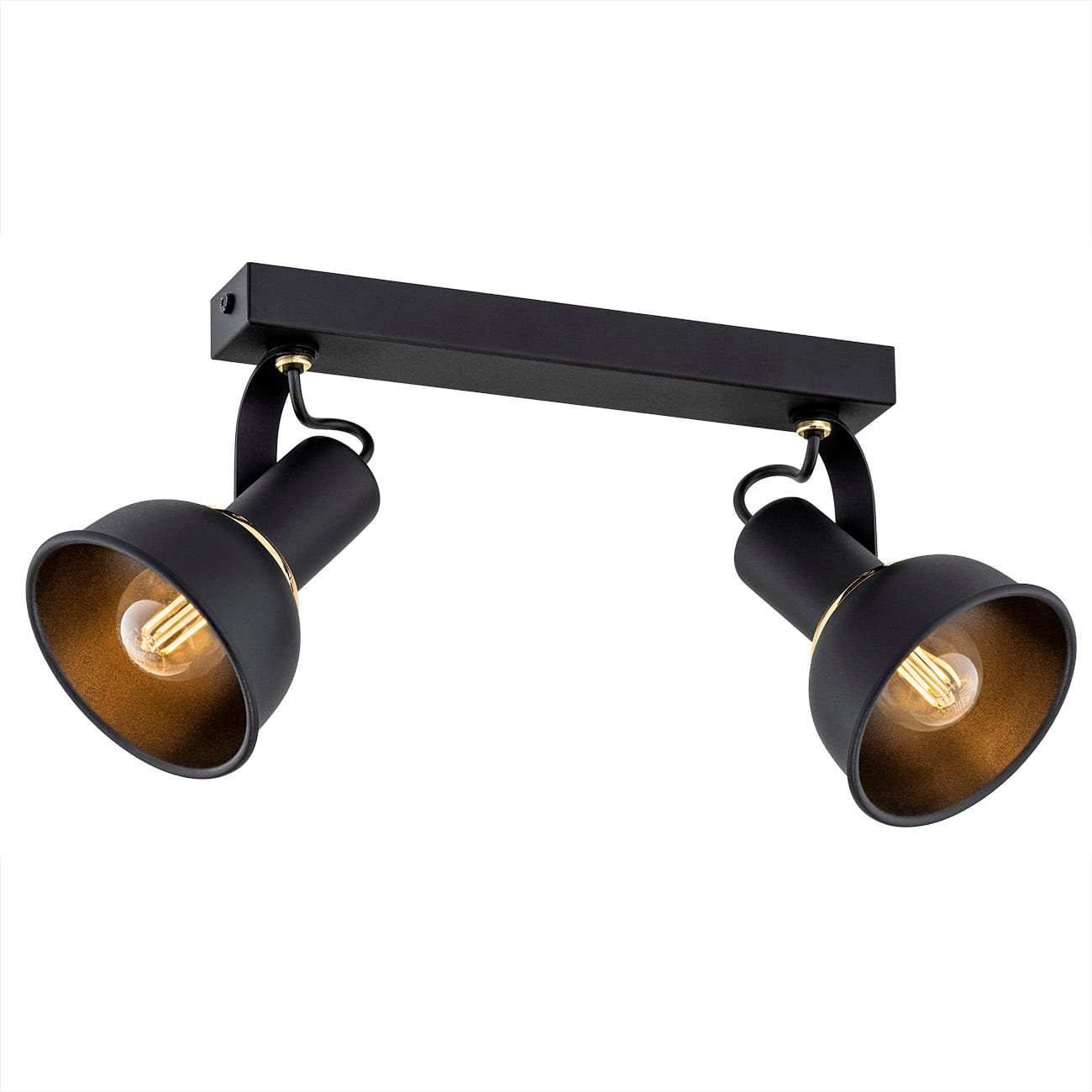 Plafon reflektory na listwie TWIST 7037 czarny - Argon
