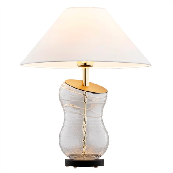 Lampa stołowa szklana elegancka VENETO 8036 biała - Argon