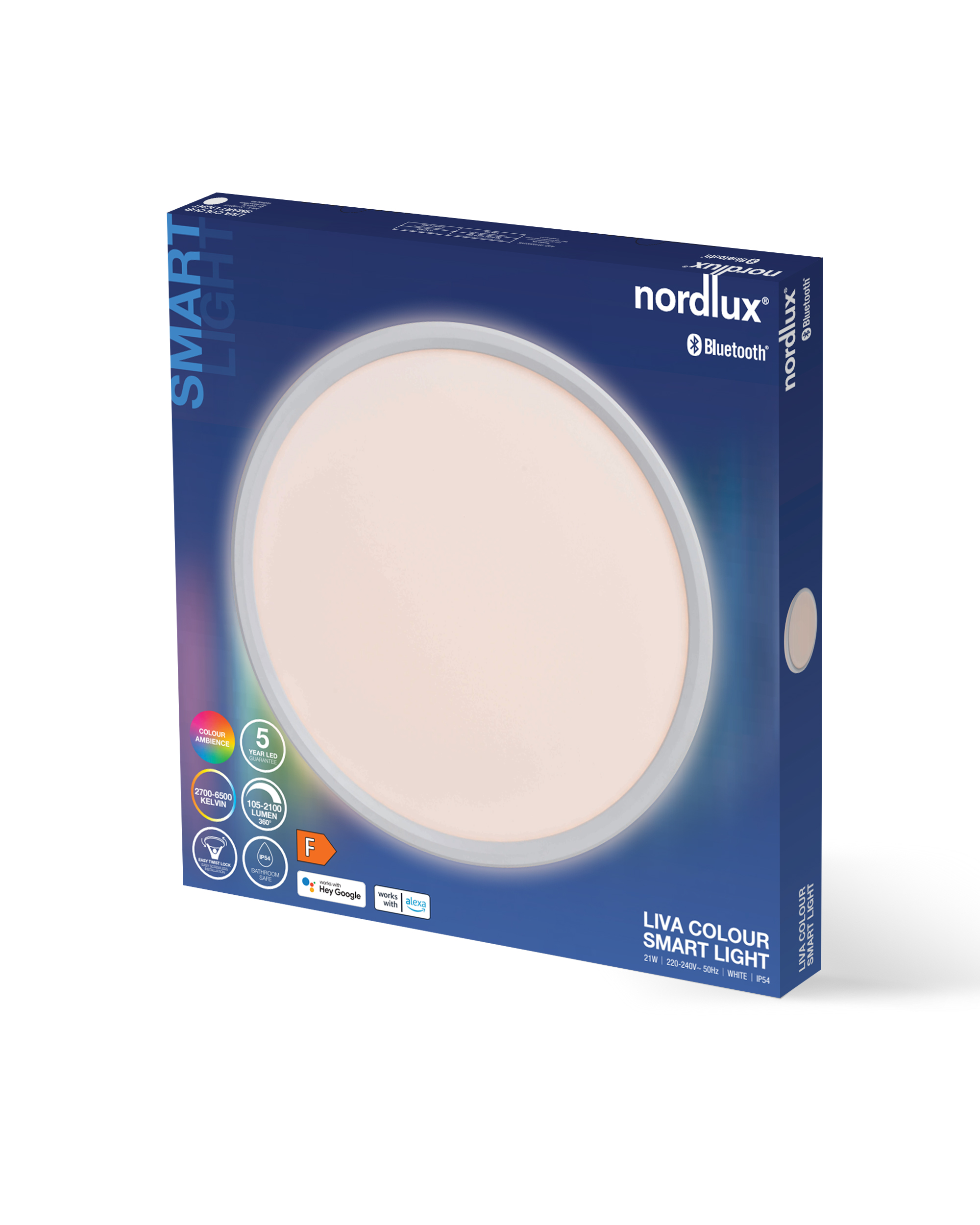 Lampa sufitowa Liva Smart Nordlux 1xModuł LED Tworzywo sztuczne Biały NO2110826101 - Nordlux - obrazek 4