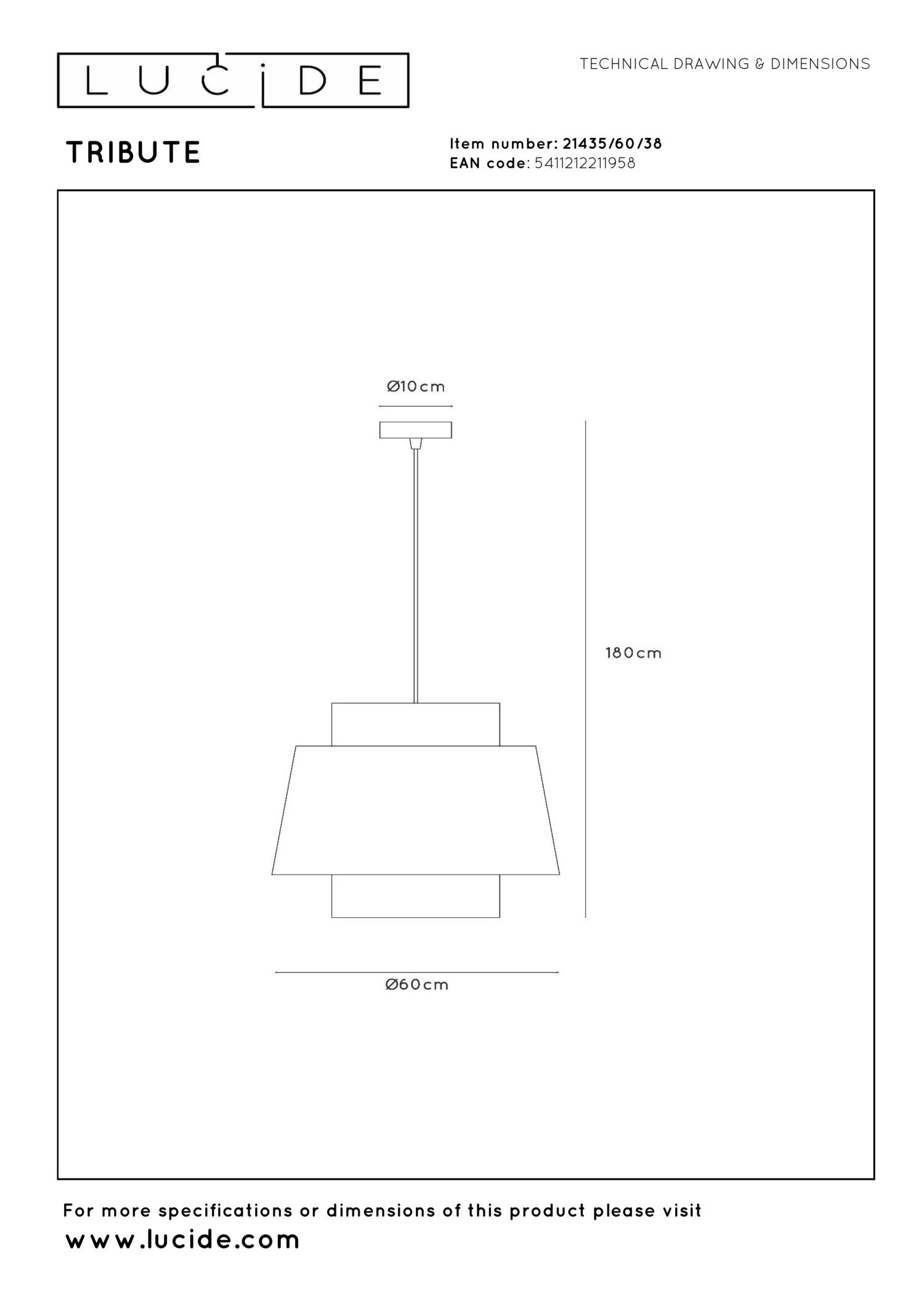 Lampa wisząca TRIBUTE 21435/60/38 - Lucide - obrazek 5