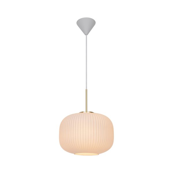 Lampa wisząca MILFORD Nordlux 1xE27 40W Szkło Biały NO2213213001 - Nordlux