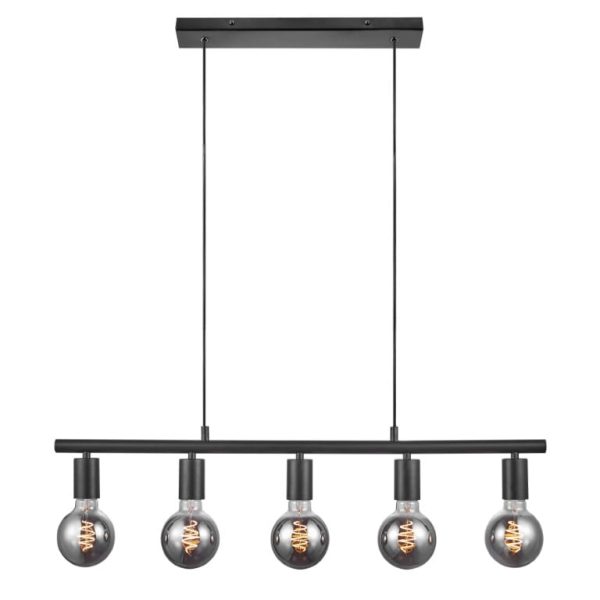 Lampa wisząca PACO Nordlux 5xE27 25W Metal Czarny NO2213273003 - Nordlux