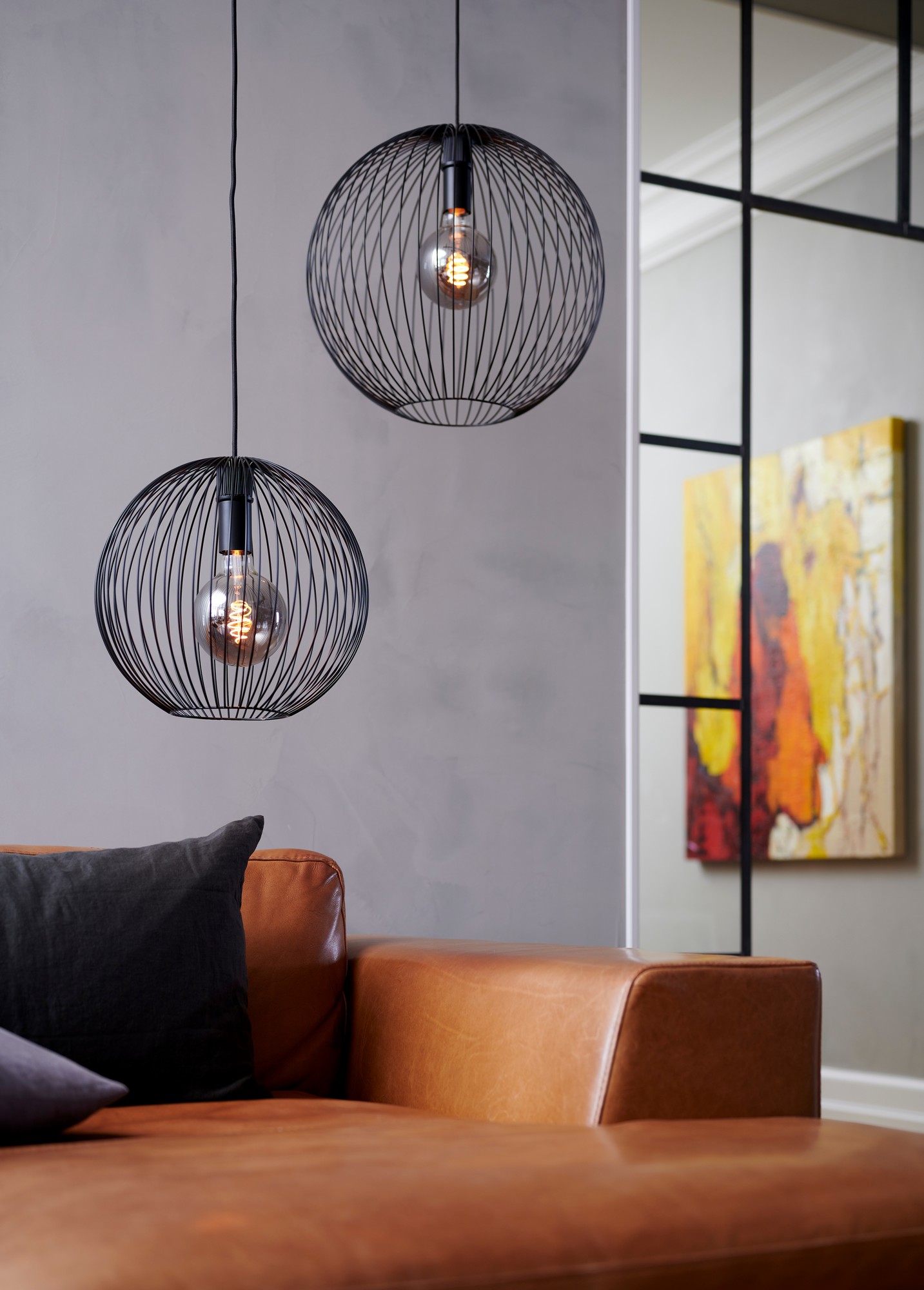 Lampa wisząca BERONI Nordlux 1xE27 60W Metal Czarny NO2213323003 - Nordlux - obrazek 2