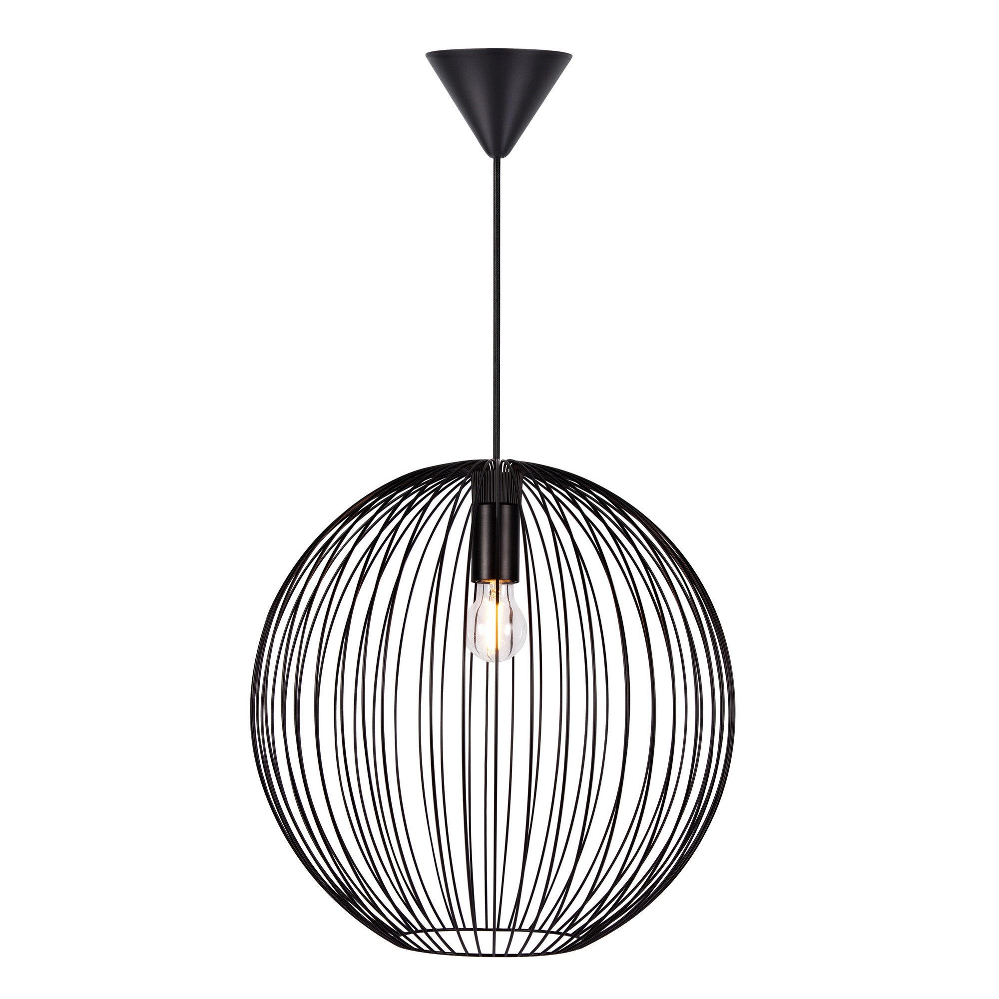 Lampa wisząca BERONI Nordlux 1xE27 60W Metal Czarny NO2213323003 - Nordlux - obrazek 4