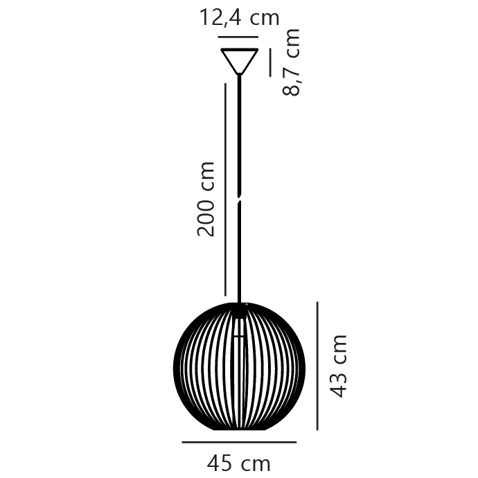 Lampa wisząca BERONI Nordlux 1xE27 60W Metal Czarny NO2213323003 - Nordlux - obrazek 5