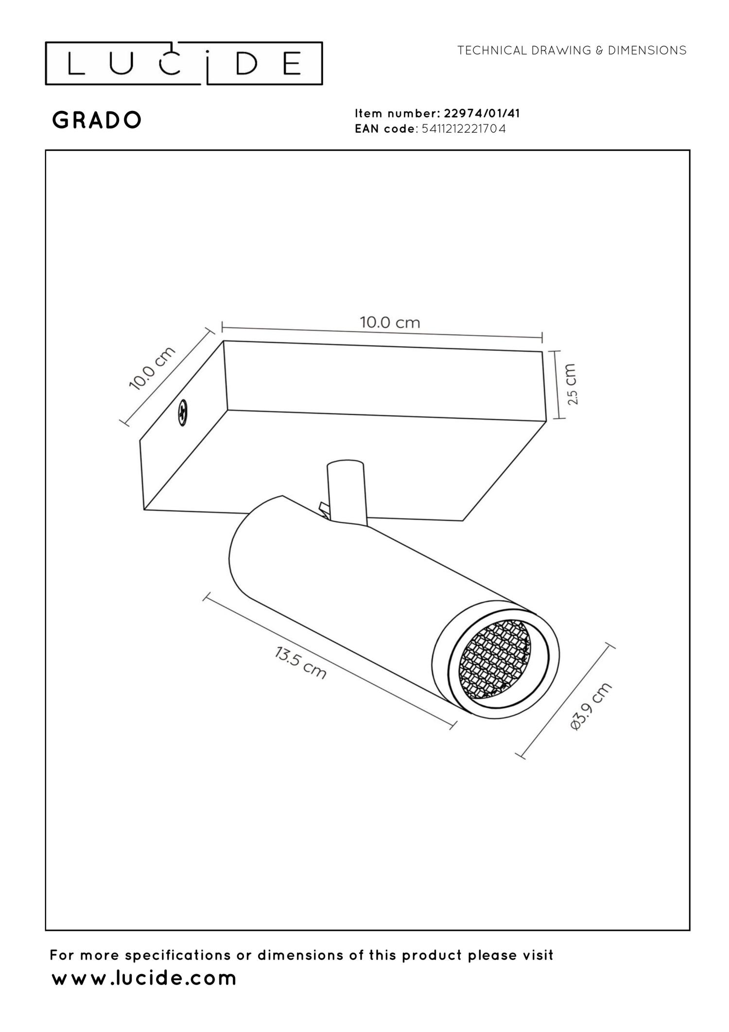 Lampa sufitowa GRADO 22974/01/41 - Lucide - obrazek 4