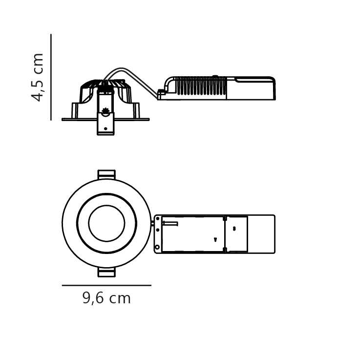 Oprawy podtynkowa ALIKI Nordlux 1xModuł LED Aluminium Czarny NO2310320003 - Nordlux - obrazek 6