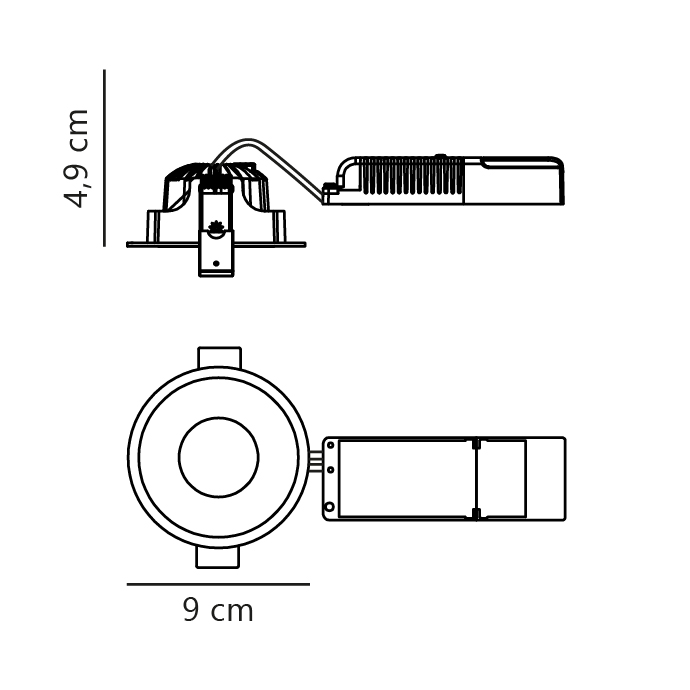 Oprawy podtynkowa ALBRIC Nordlux 1xModuł LED Aluminium Biały NO2310340001 - Nordlux - obrazek 5