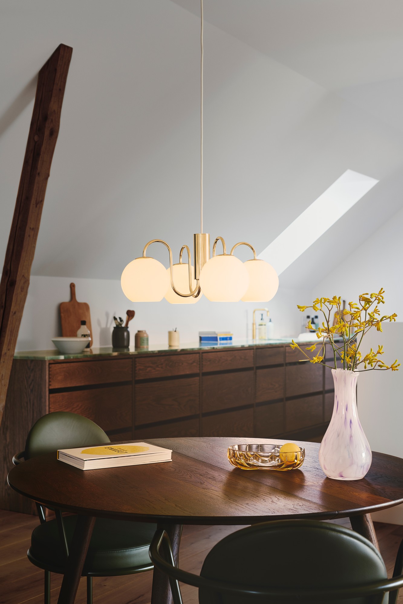 Lampa wisząca FRANCA Nordlux 4xE14 40W Metal Mosiądz NO2312543035 - Nordlux - obrazek 2