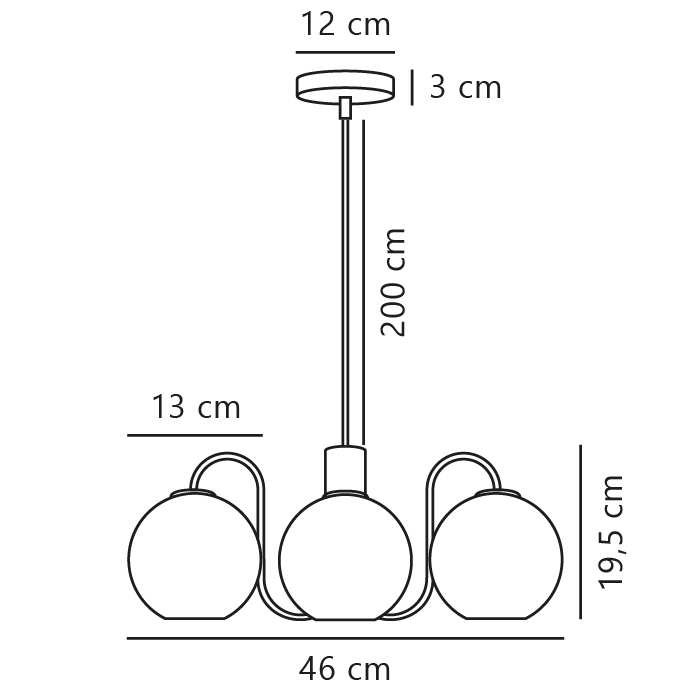 Lampa wisząca FRANCA Nordlux 4xE14 40W Metal Mosiądz NO2312543035 - Nordlux - obrazek 9