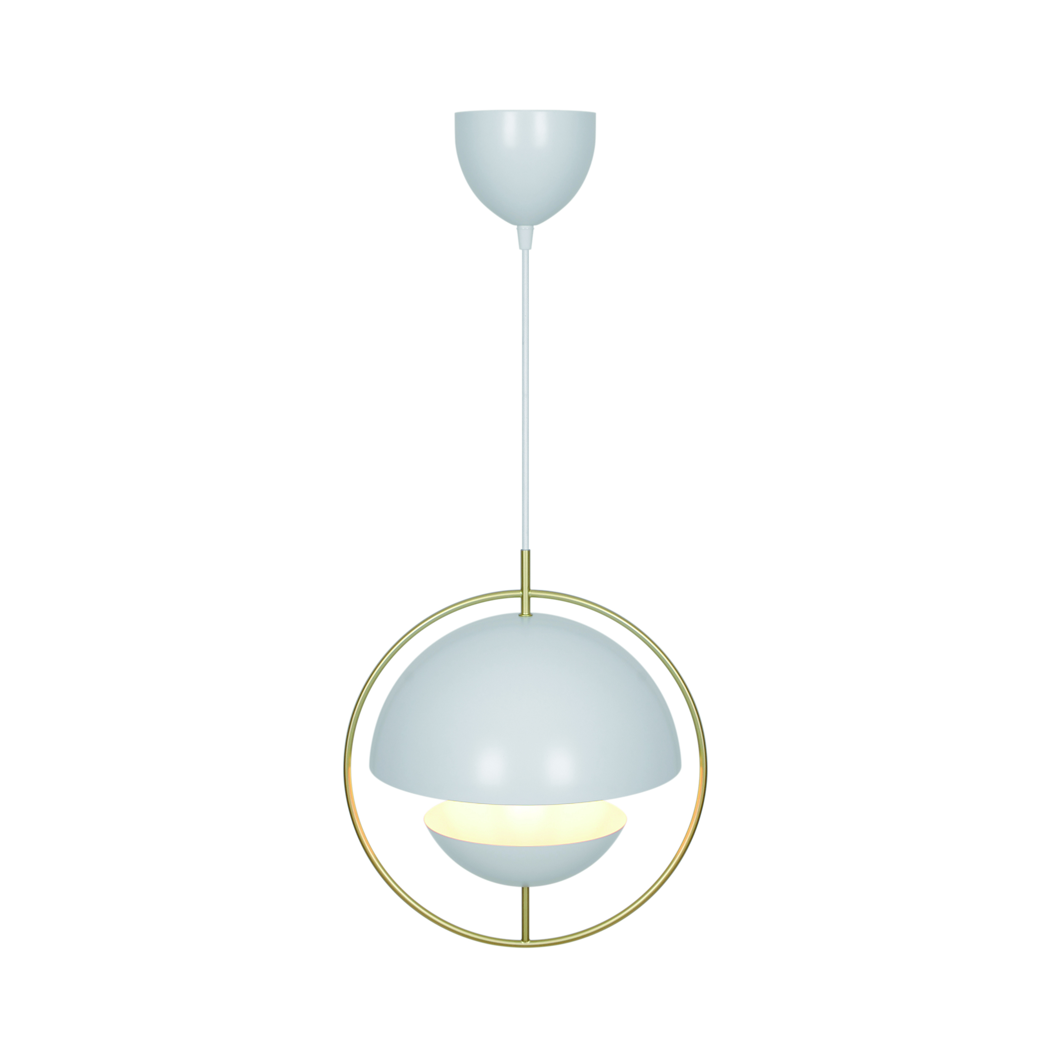 Lampa wisząca z mosiężnym pierścieniem i białym metalowym kloszem Tavia NO2412353001 - Nordlux - obrazek 4
